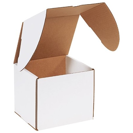 Bsc Preferred 7 1/8 x 6-5/8 x 6-1/2'' White Outside Tuck Mailers, 25PK MEZ766